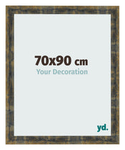 Cornice 70x90cm Blu Oro Fondente MDF Pisa Davanti Dimensione | Yourdecoration.it
