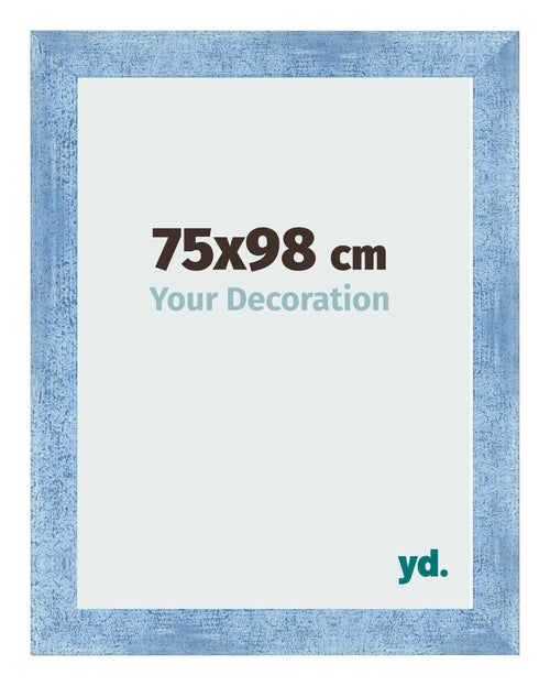 Cornice 75x98cm Blu Acceso Spazzato MDF Pisa Davanti Dimensione | Yourdecoration.it