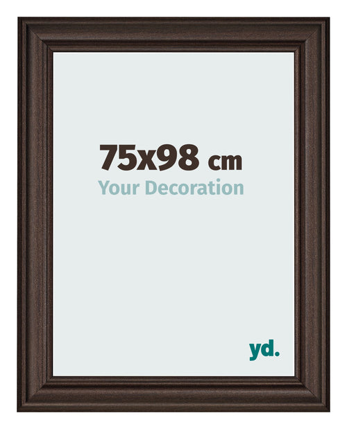 Cornice 75x98cm Quercia Scura MDF Lazio Davanti Dimensione | Yourdecoration.it