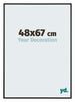 Kent Alluminio Cornice 48x67cm Nero Opaco Davanti Dimensione | Yourdecoration.it