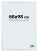 Kent Alluminio Cornice 68x98cm Argento Lucente Davanti Dimensione | Yourdecoration.it