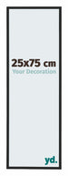 Miami Alluminio Cornice 25x75cm Nero Lucente Davanti Dimensione | Yourdecoration.it