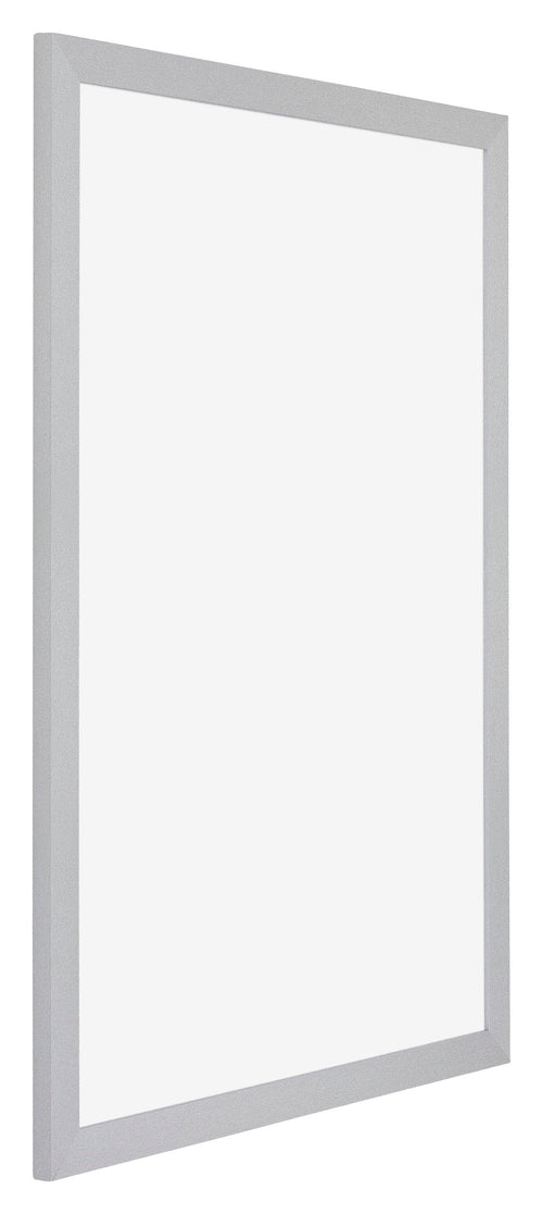 Mura MDF Cornice 35x50cm Argento Opaco Davanti Obliquo | Yourdecoration.it