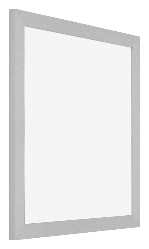 Mura MDF Cornice 40x40cm Argento Opaco Davanti Obliquo | Yourdecoration.it