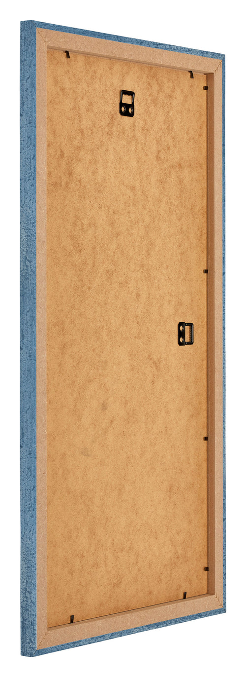 Mura MDF Cornice 40x80cm Blu Acceso Spazzato Retro Obliquo | Yourdecoration.it