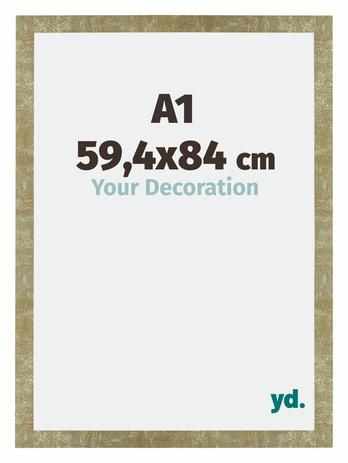 Mura MDF Cornice 59 4x84cm Oro Antico Davanti Dimensione | Yourdecoration.it