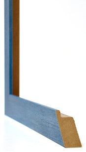 Mura MDF Cornice 70x90cm Blu Acceso Spazzato Dettaglio Intersezione | Yourdecoration.it