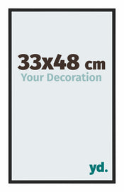 New York Alluminio Cornice 33x48cm Nero Opaco Davanti Dimensione | Yourdecoration.it