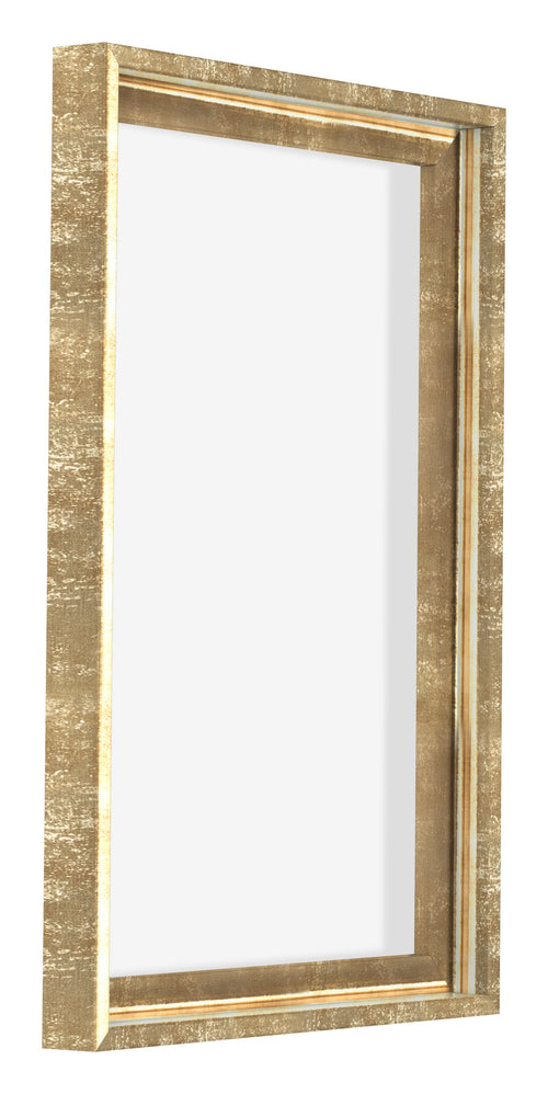 Lyon MDF Cornice a Cassetta 2 3 Oro Antico Davanti Obliquo | Yourdecoration.it