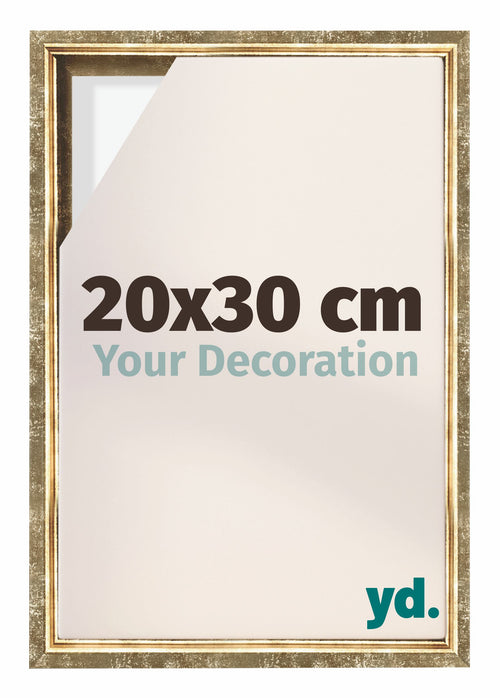 Lyon MDF Cornice a Cassetta 20x30cm Oro Antico Davanti Dimensione | Yourdecoration.it