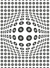 5006 4 Wizard_Genius Dots Black And White Carta Da Parati In Tessuto Non Tessuto 192X260cm 4 Strisce | Yourdecoration.it