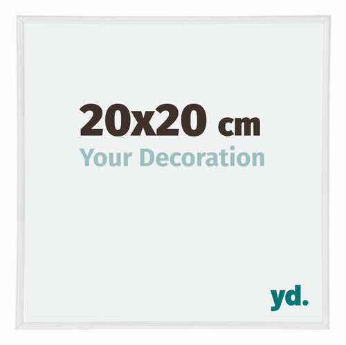 Annecy Plastica Cornice 20x20cm Bianco Lucente Davanti Dimensione | Yourdecoration.it