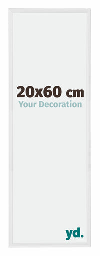Annecy Plastica Cornice 20x60cm Bianco Lucente Davanti Dimensione | Yourdecoration.it