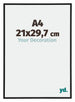 Annecy Plastica Cornice 21x29-7cm Nero Opaco Davanti Dimensione | Yourdecoration.it