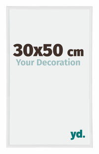 Annecy Plastica Cornice 30x50cm Bianco Lucente Davanti Dimensione | Yourdecoration.it