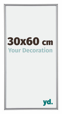 Annecy Plastica Cornice 30x60cm Argento Davanti Dimensione | Yourdecoration.it