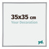 Annecy Plastica Cornice 35x35cm Argento Davanti Dimensione | Yourdecoration.it