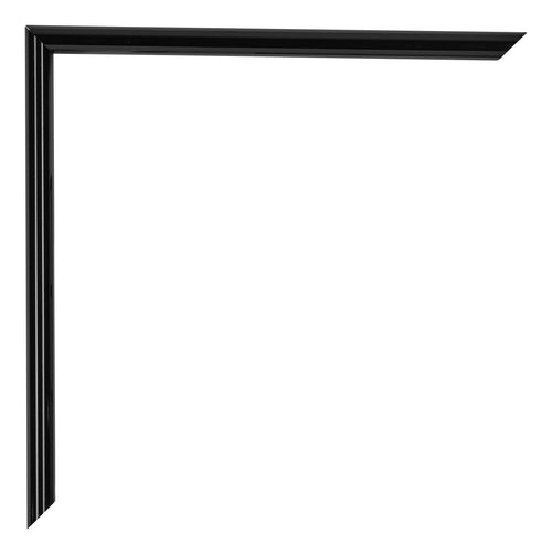 Annecy Plastica Cornice 48x64cm Nero Lucente Dettaglio Angolo | Yourdecoration.it