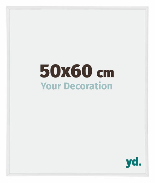 Annecy Plastica Cornice 50x60cm Bianco Lucente Davanti Dimensione | Yourdecoration.it