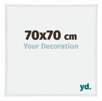 Annecy Plastica Cornice 70x70cm Bianco Lucente Davanti Dimensione | Yourdecoration.it