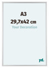 Aurora Alluminio Cornice 29-7x42cm Argento Opaco Davanti Dimensione | Yourdecoration.it