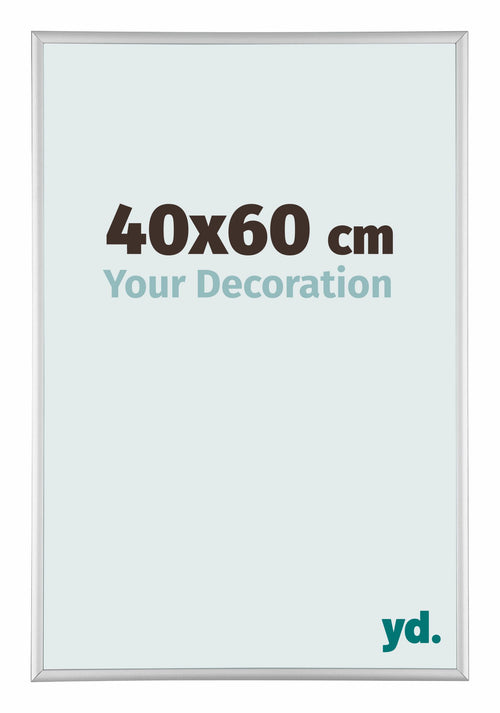 Aurora Alluminio Cornice 40x60cm Argento Opaco Davanti Dimensione | Yourdecoration.it