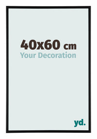 Aurora Alluminio Cornice 40x60cm Nero Opaco Davanti Dimensione | Yourdecoration.it