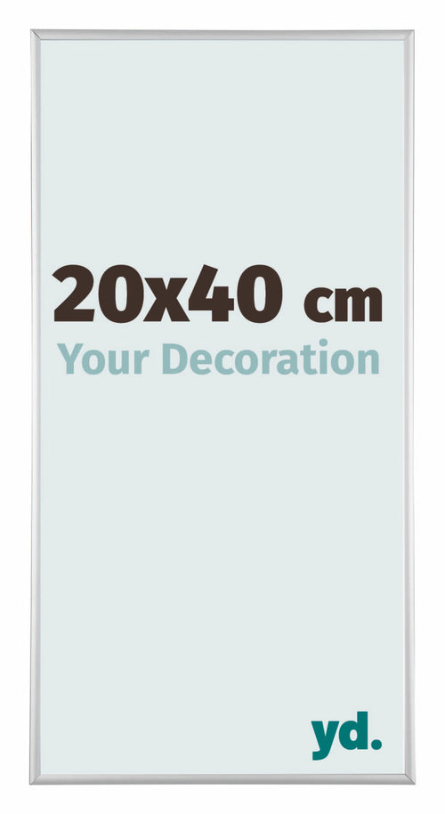 Austin Alluminio Cornice 20x40cm Argento Opaco Davanti Dimensione | Yourdecoration.it