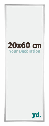 Austin Alluminio Cornice 20x60cm Argento Lucido Davanti Dimensione | Yourdecoration.it