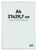 Austin Alluminio Cornice 21x29 7cm A4 Argento Opaco Davanti Dimensione | Yourdecoration.it