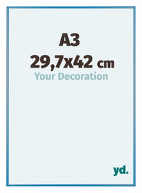 Austin Alluminio Cornice 29 7x42cm A3 Acciaio Blu Davanti Dimensione | Yourdecoration.it