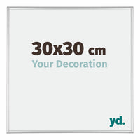 Austin Alluminio Cornice 30x30cm Argento Lucido Davanti Dimensione | Yourdecoration.it