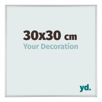 Austin Alluminio Cornice 30x30cm Argento Opaco Davanti Dimensione | Yourdecoration.it