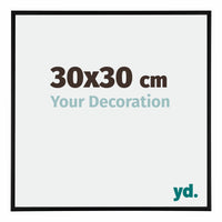 Austin Alluminio Cornice 30x30cm Nero Opaco Davanti Dimensione | Yourdecoration.it