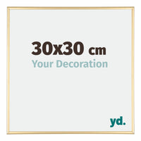 Austin Alluminio Cornice 30x30cm Oro Lucido Davanti Dimensione | Yourdecoration.it