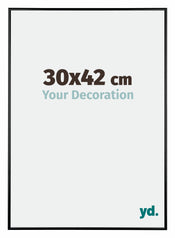 Austin Alluminio Cornice 30x42cm Nero Lucente Davanti Dimensione | Yourdecoration.it