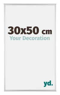 Austin Alluminio Cornice 30x50cm Argento Lucido Davanti Dimensione | Yourdecoration.it