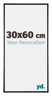 Austin Alluminio Cornice 30x60cm Nero Opaco Davanti Dimensione | Yourdecoration.it