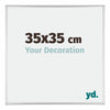 Austin Alluminio Cornice 35x35cm Argento Lucido Davanti Dimensione | Yourdecoration.it