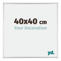 Austin Alluminio Cornice 40x40cm Argento Lucido Davanti Dimensione | Yourdecoration.it