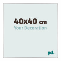 Austin Alluminio Cornice 40x40cm Argento Opaco Davanti Dimensione | Yourdecoration.it