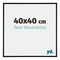 Austin Alluminio Cornice 40x40cm Nero Opaco Davanti Dimensione | Yourdecoration.it