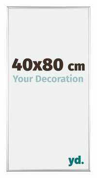 Austin Alluminio Cornice 40x80cm Argento Lucido Davanti Dimensione | Yourdecoration.it