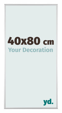 Austin Alluminio Cornice 40x80cm Argento Opaco Davanti Dimensione | Yourdecoration.it