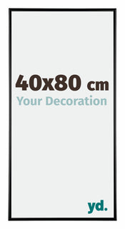Austin Alluminio Cornice 40x80cm Nero Lucente Davanti Dimensione | Yourdecoration.it