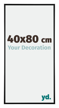 Austin Alluminio Cornice 40x80cm Nero Opaco Davanti Dimensione | Yourdecoration.it