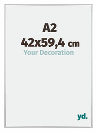 Austin Alluminio Cornice 42x59 4cm A2 Argento Lucido Davanti Dimensione | Yourdecoration.it