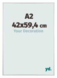 Austin Alluminio Cornice 42x59 4cm A2 Argento Opaco Davanti Dimensione | Yourdecoration.it
