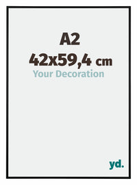 Austin Alluminio Cornice 42x59 4cm A2 Nero Opaco Davanti Dimensione | Yourdecoration.it