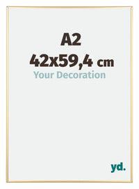 Austin Alluminio Cornice 42x59 4cm A2 Oro Lucido Davanti Dimensione | Yourdecoration.it